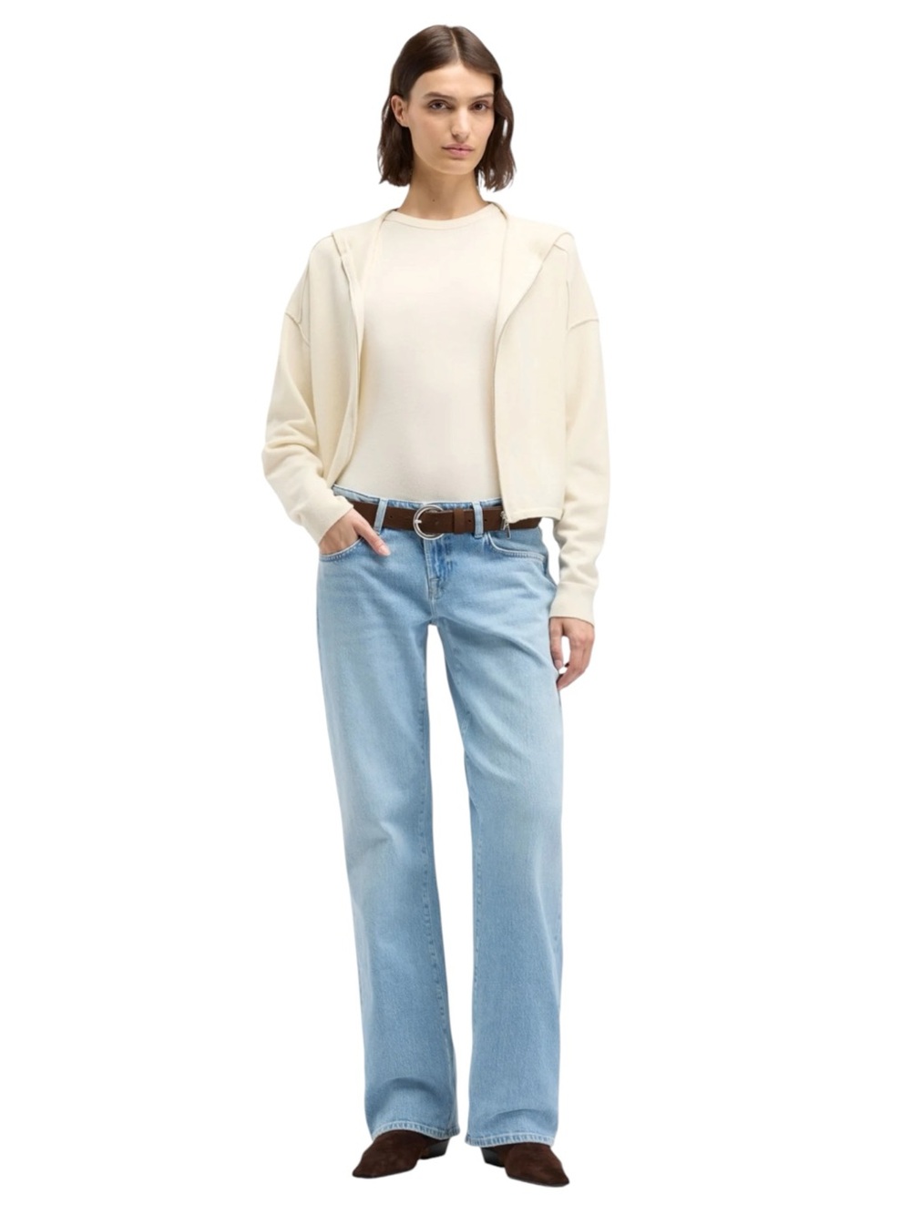 NWT 7 For All Mankind Low Straight Light Wash Jeans size 28